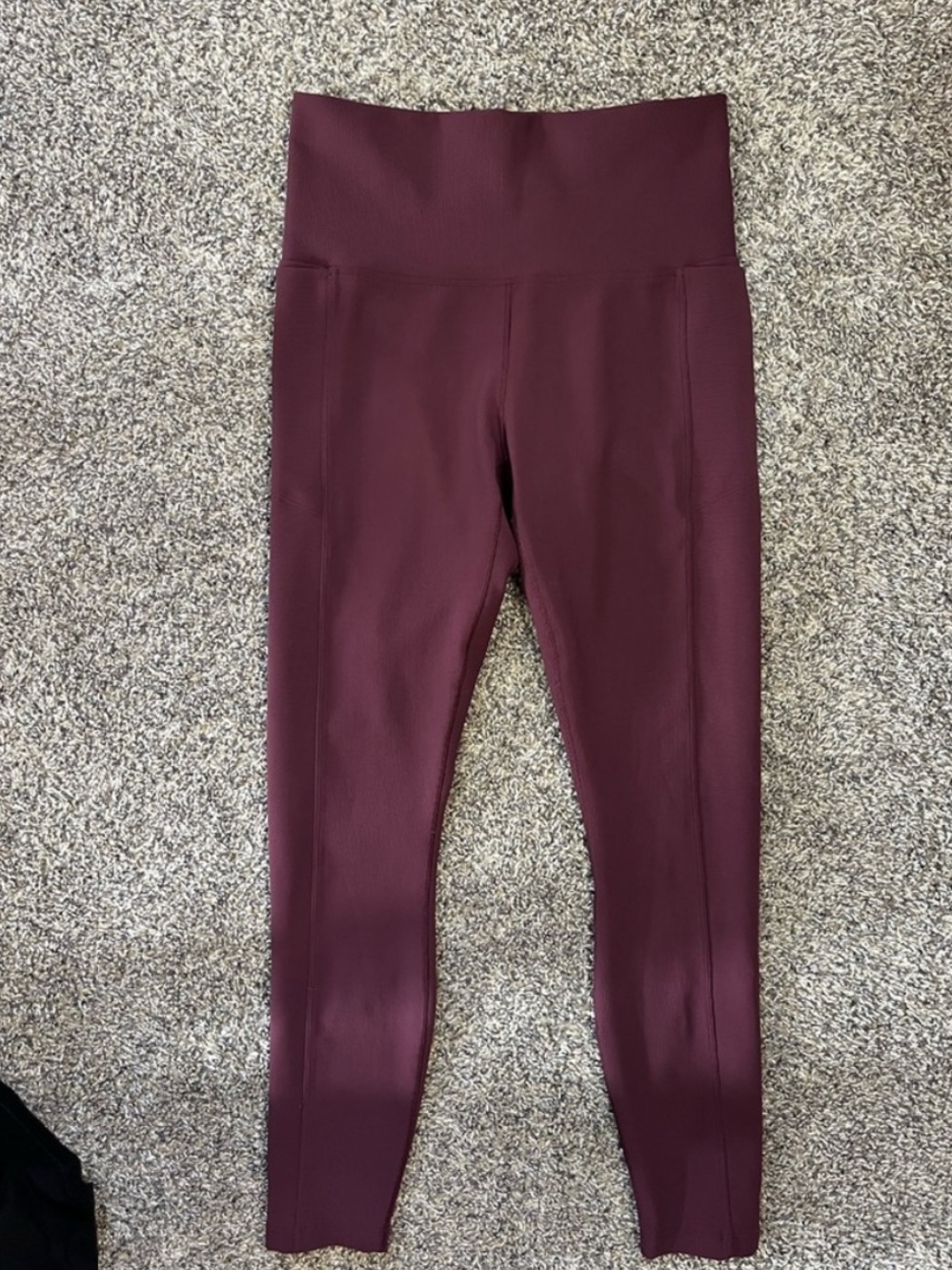 Calia ribbed maroon leggings